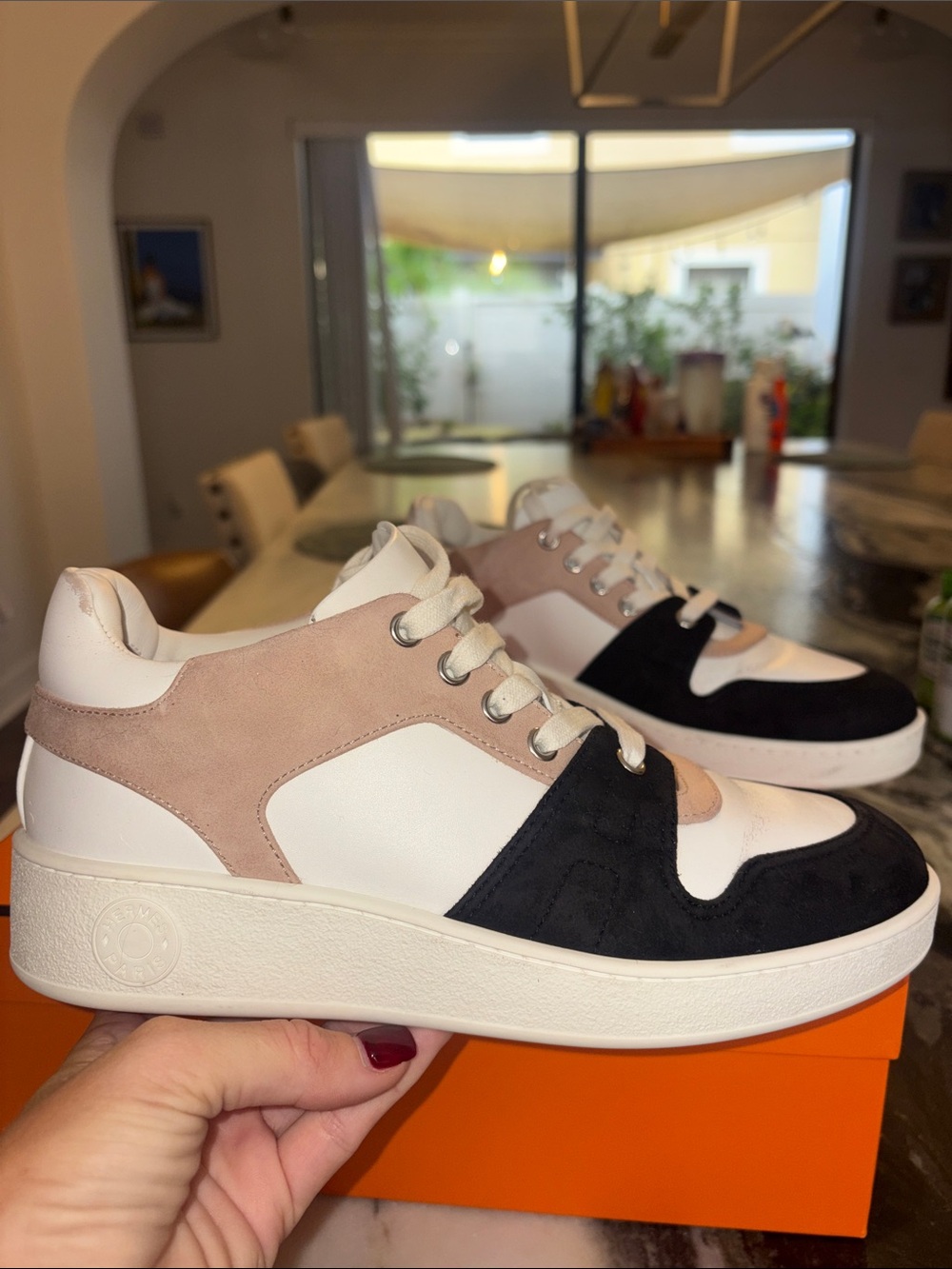 Hermes Leather Sneakers 38